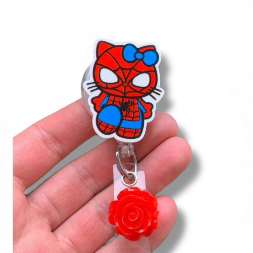 Hello Kitty Spiderman Retractable Cute Badge Reel Holder